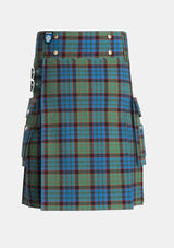 Utility_MacNicol_Hunting_Tartan_3503_kilt_front_image_with_pleated_design_and_adjustable_buckles_for_men