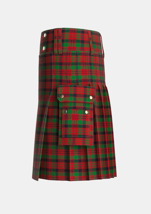 Utility_MacNicol_Nicolson_Inverness_Tweed_Mill_Co_Ltd_Tartan_1508_kilt_left_image_with_pleated_design_and_adjustable_buckles_for_men