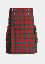 Utility_MacNicol_Tartan_498_kilt_front_image_with_pleated_design_and_adjustable_buckles_for_men
