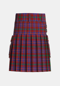 Utility_MacNiven_Tartan_752_kilt_back_image_with_pleated_design_and_adjustable_buckles_for_men