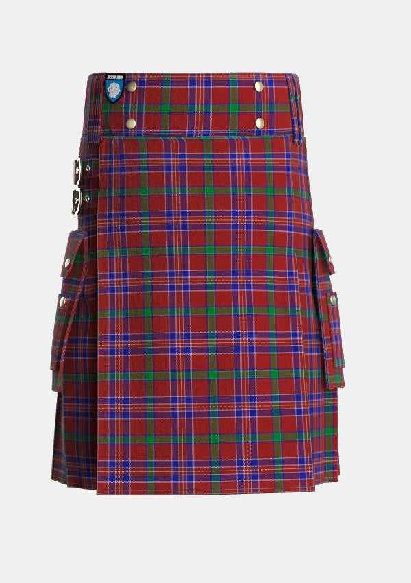 Utility_MacNiven_Tartan_752_kilt_front_image_with_pleated_design_and_adjustable_buckles_for_men