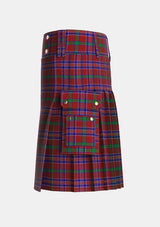 Utility_MacNiven_Tartan_752_kilt_left_image_with_pleated_design_and_adjustable_buckles_for_men