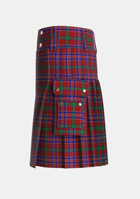 Utility_MacNiven_Tartan_752_kilt_left_image_with_pleated_design_and_adjustable_buckles_for_men