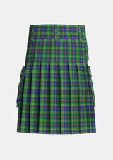 Utility_MacOrrell_Tartan_672_kilt_back_image_with_pleated_design_and_adjustable_buckles_for_men