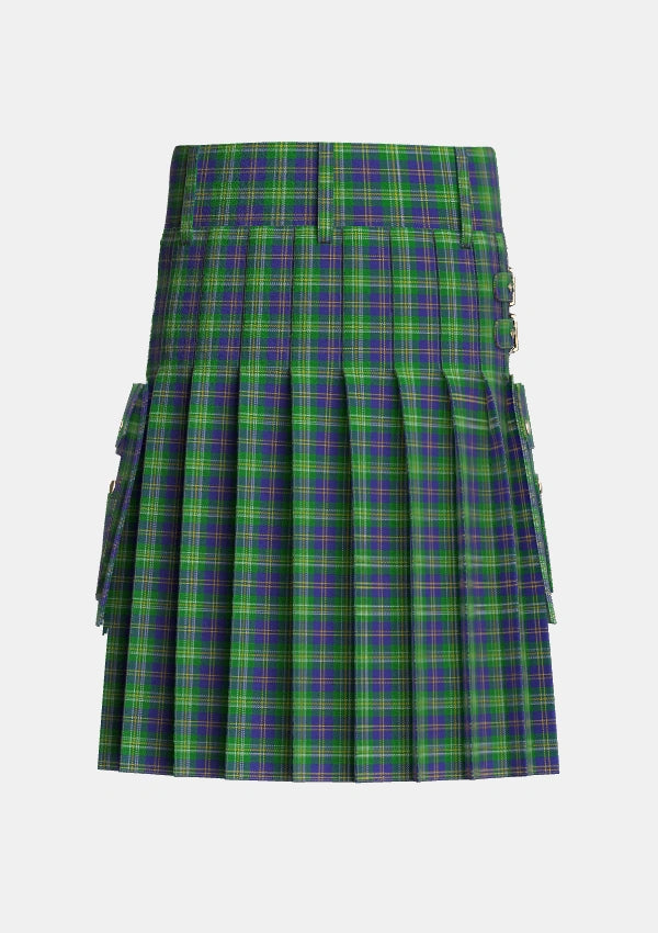 Utility_MacOrrell_Tartan_672_kilt_back_image_with_pleated_design_and_adjustable_buckles_for_men