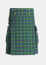 Utility_MacOrrell_Tartan_672_kilt_front_image_with_pleated_design_and_adjustable_buckles_for_men