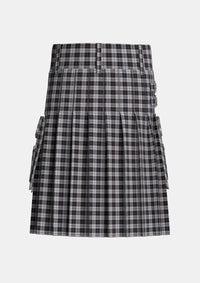 Utility_MacPherson_4_Tartan_1344_kilt_back_image_with_pleated_design_and_adjustable_buckles_for_men