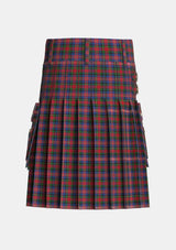 Utility_MacPherson_7_Tartan_1412_kilt_back_image_with_pleated_design_and_adjustable_buckles_for_men