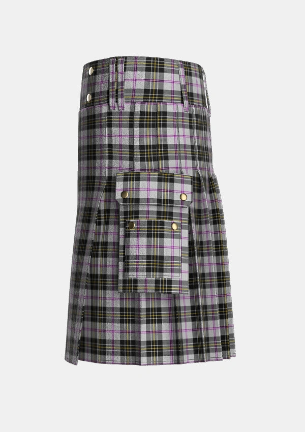Utility_MacPherson_Dress_1951_Tartan_5921_kilt_left_image_with_pleated_design_and_adjustable_buckles_for_men