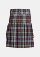 Utility_MacPherson_Dress_Tartan_1615_kilt_back_image_with_pleated_design_and_adjustable_buckles_for_men
