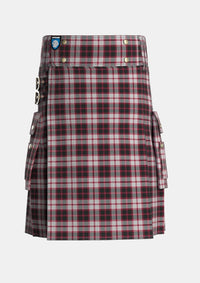 Utility_MacPherson_Tartan_548_kilt_front_image_with_pleated_design_and_adjustable_buckles_for_men