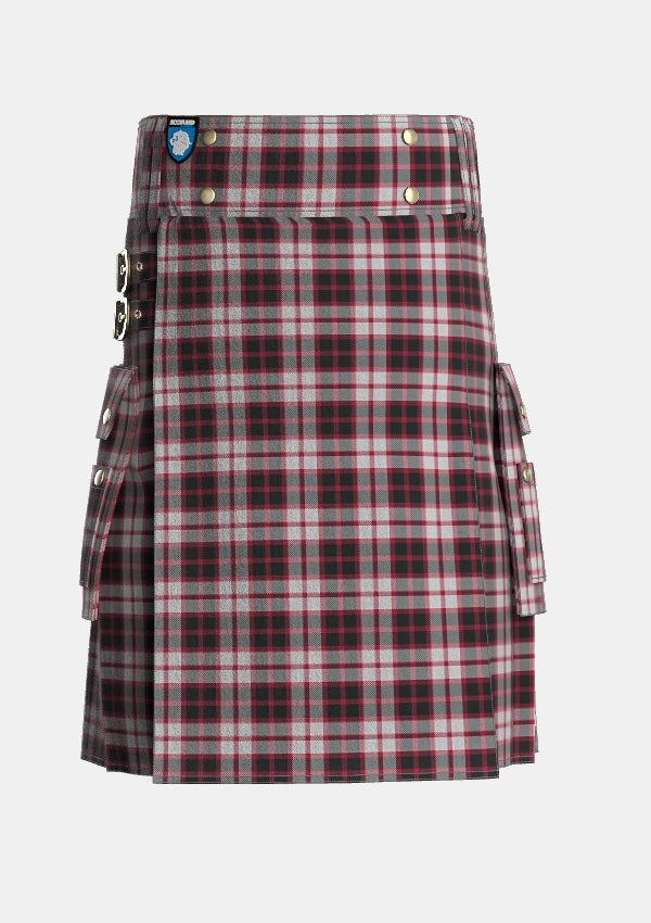 Utility_MacPherson_Tartan_548_kilt_front_image_with_pleated_design_and_adjustable_buckles_for_men