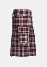 Utility_MacPherson_Tartan_548_kilt_left_image_with_pleated_design_and_adjustable_buckles_for_men