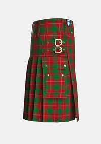 Utility_MacPhie_tartan_1847_kilt_right_image_with_pleated_design_and_adjustable_buckles_for_men