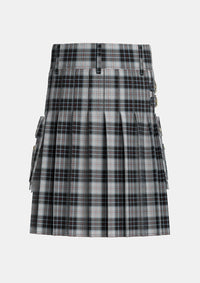 Utility_MacRae_Dress_2_Tartan_3570_kilt_back_image_with_pleated_design_and_adjustable_buckles_for_men