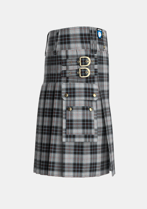 Utility_MacRae_Dress_2_Tartan_3570_kilt_right_image_with_pleated_design_and_adjustable_buckles_for_men