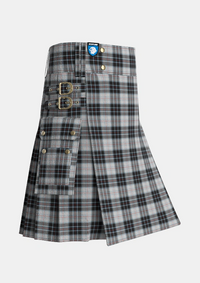 Utility_MacRae_Dress_2_Tartan_3570_kilt_side_image_with_pleated_design_and_adjustable_buckles_for_men