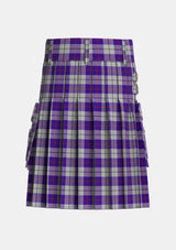 Utility_MacRae_Dress_Purple_1_Tartan_6564_kilt_back_image_with_pleated_design_and_adjustable_buckles_for_men