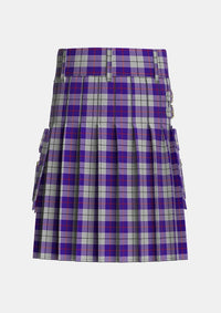 Utility_MacRae_Dress_Purple_1_Tartan_6564_kilt_back_image_with_pleated_design_and_adjustable_buckles_for_men