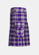 Utility_MacRae_Dress_Purple_1_Tartan_6564_kilt_left_image_with_pleated_design_and_adjustable_buckles_for_men