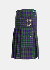 Utility_MacRae_Hunting_1_Tartan_807_kilt_right_image_with_pleated_design_and_adjustable_buckles_for_men