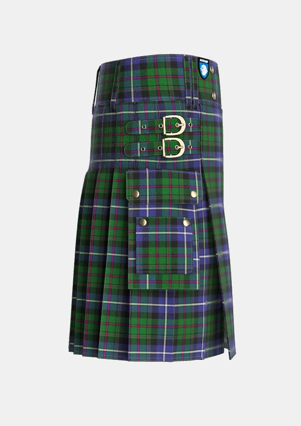 Utility_MacRae_Hunting_Wilsons_Tartan_800_kilt_right_image_with_pleated_design_and_adjustable_buckles_for_men