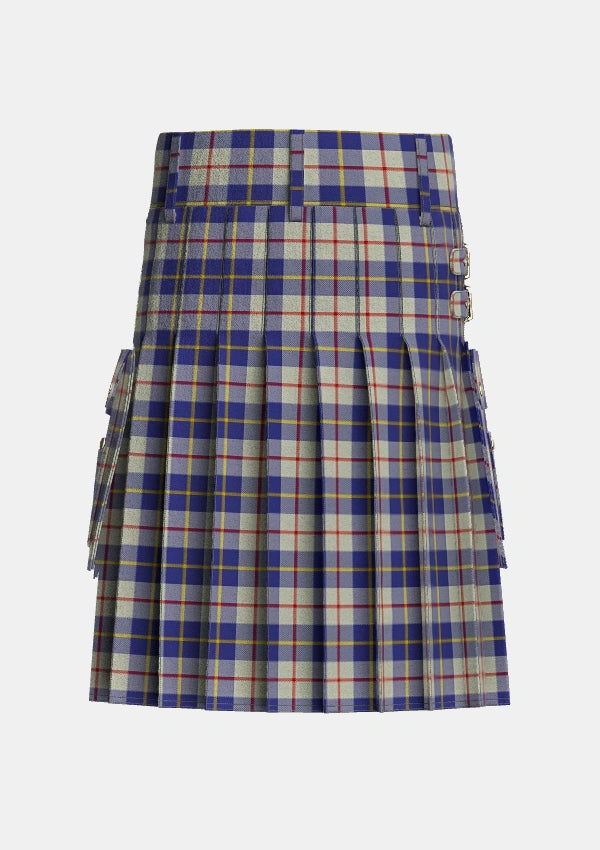 Utility_MacRae_of_Conchra_Tartan_1683_kilt_back_image_with_pleated_design_and_adjustable_buckles_for_men