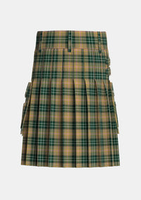 Utility_MacShane_Tartan_3571_kilt_back_image_with_pleated_design_and_adjustable_buckles_for_men