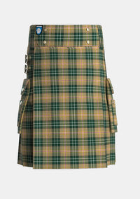 Utility_MacShane_Tartan_3571_kilt_front_image_with_pleated_design_and_adjustable_buckles_for_men