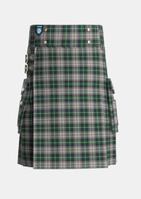 Utility_MacSheehy_Tartan_3572_kilt_front_image_with_pleated_design_and_adjustable_buckles_for_men