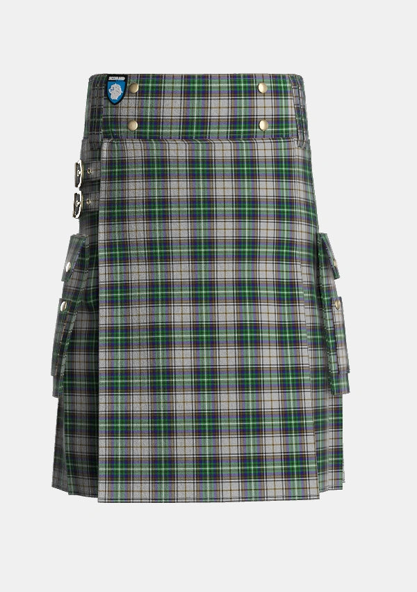Utility_MacSheehy_Tartan_3572_kilt_front_image_with_pleated_design_and_adjustable_buckles_for_men