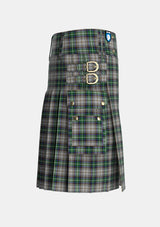 Utility_MacSheehy_Tartan_3572_kilt_right_image_with_pleated_design_and_adjustable_buckles_for_men