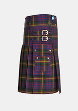 Utility_MacSporran_Tartan_495_kilt_right_image_with_pleated_design_and_adjustable_buckles_for_men