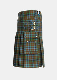 Utility_MacTavish_Thompson_Thomson_Hunting_Tartan_232_kilt_right_image_with_pleated_design_and_adjustable_buckles_for_men