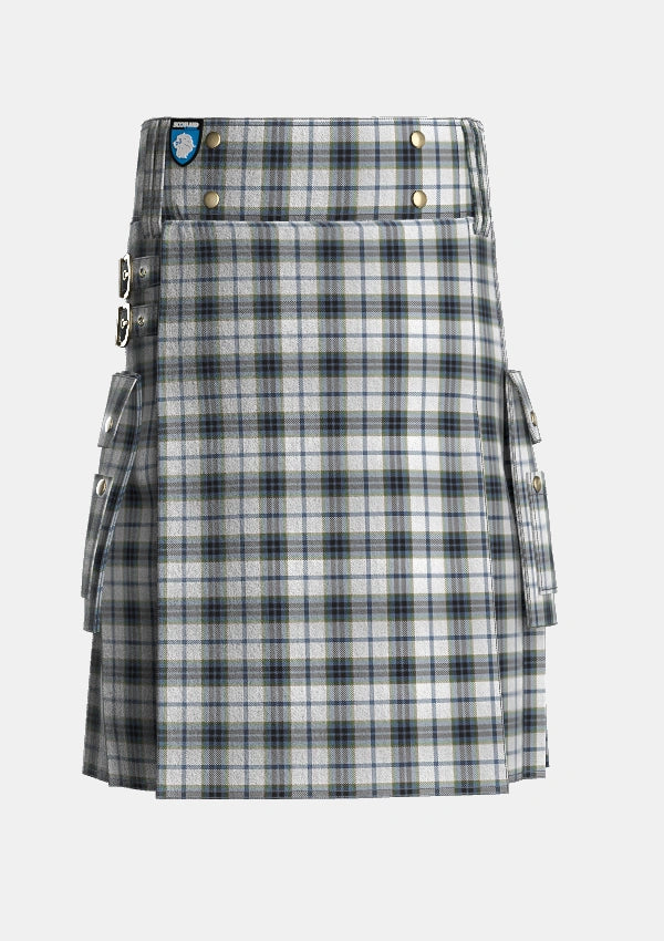 Utility_MacTavish_of_Dunardry_Dress_Tartan_10731_kilt_front_image_with_pleated_design_and_adjustable_buckles_for_men