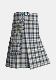 Utility_MacTavish_of_Dunardry_Dress_Tartan_10731_kilt_side_image_with_pleated_design_and_adjustable_buckles_for_men