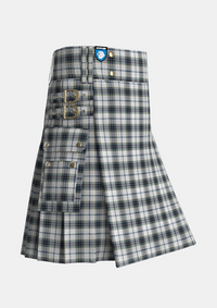 Utility_MacTavish_of_Dunardry_Dress_Tartan_10731_kilt_side_image_with_pleated_design_and_adjustable_buckles_for_men