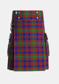 Utility_MacTier_of_Durris_Tartan_5692_kilt_front_image_with_pleated_design_and_adjustable_buckles_for_men