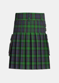 Utility_MacWilliam_Tartan_1418_kilt_back_image_with_pleated_design_and_adjustable_buckles_for_men