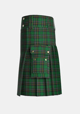 Utility_Macalpine_tartan_2024_kilt_left_image_with_pleated_design_and_adjustable_buckles_for_men
