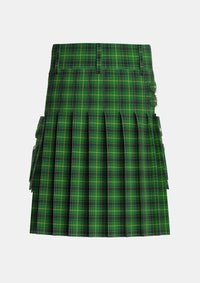 Utility_Macarthur_2_Tartan_1100_kilt_back_image_with_pleated_design_and_adjustable_buckles_for_men