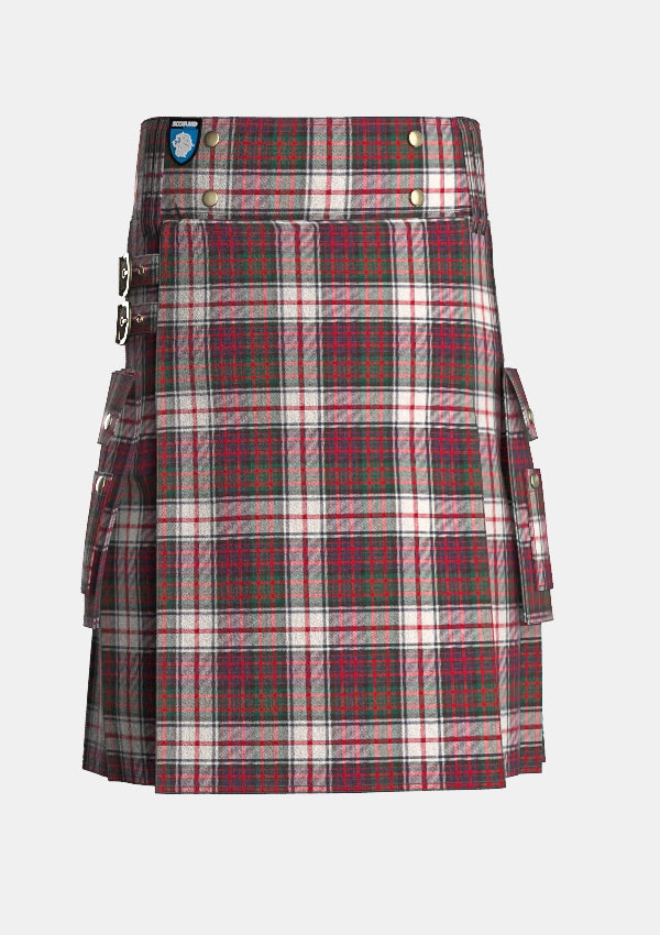 Utility_Macdonald_Dress_tartan_1997_kilt_front_image_with_pleated_design_and_adjustable_buckles_for_men