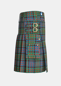 Utility_Macdonald_of_Clanranald_tartan_4521_kilt_right_image_with_pleated_design_and_adjustable_buckles_for_men