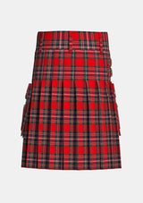 Utility_Macfarlane_tartan_kilt_back_image_with_pleated_design_and_adjustable_buckles_for_men