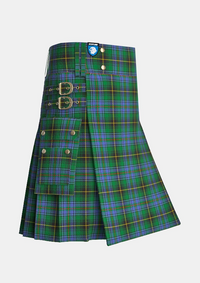 Utility_Macinnes_tartan_1464_kilt_side_image_with_pleated_design_and_adjustable_buckles_for_men