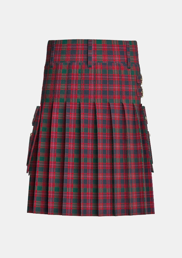 Utility_Macintyre_tartan_402_kilt_back_image_with_pleated_design_and_adjustable_buckles_for_men