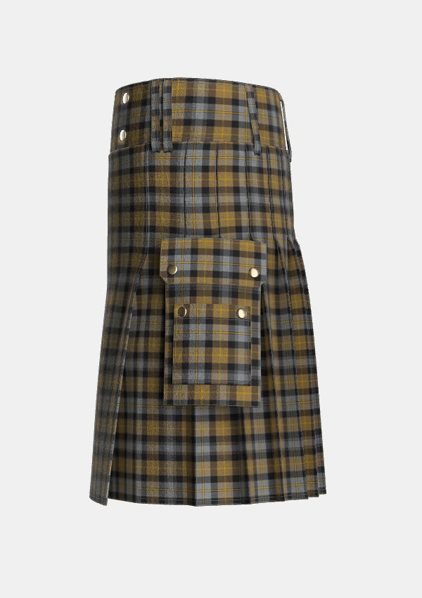 Utility_Macissac_Tartan_7514_kilt_left_image_with_pleated_design_and_adjustable_buckles_for_men