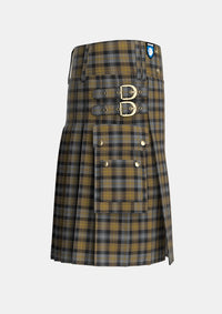 Utility_Macissac_Tartan_7514_kilt_right_image_with_pleated_design_and_adjustable_buckles_for_men