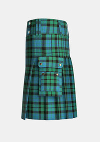 Utility_Mackay_Ancient_Tartan_kilt_left_image_with_pleated_design_and_adjustable_buckles_for_men