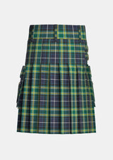 Utility_Mackellar_tartan_939_kilt_back_image_with_pleated_design_and_adjustable_buckles_for_men